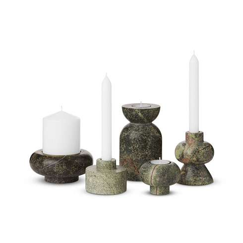 Portacandele Tom Dixon Stone Stacking green