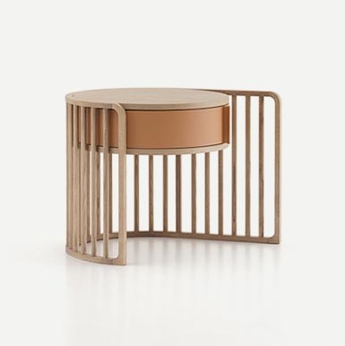 Comodino Pianca Palù Frassino Lino/Hermès